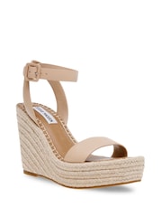 Natur - Steve Madden Upstage Ledersandalen mit Keilabsatz - Bild 2 von 4