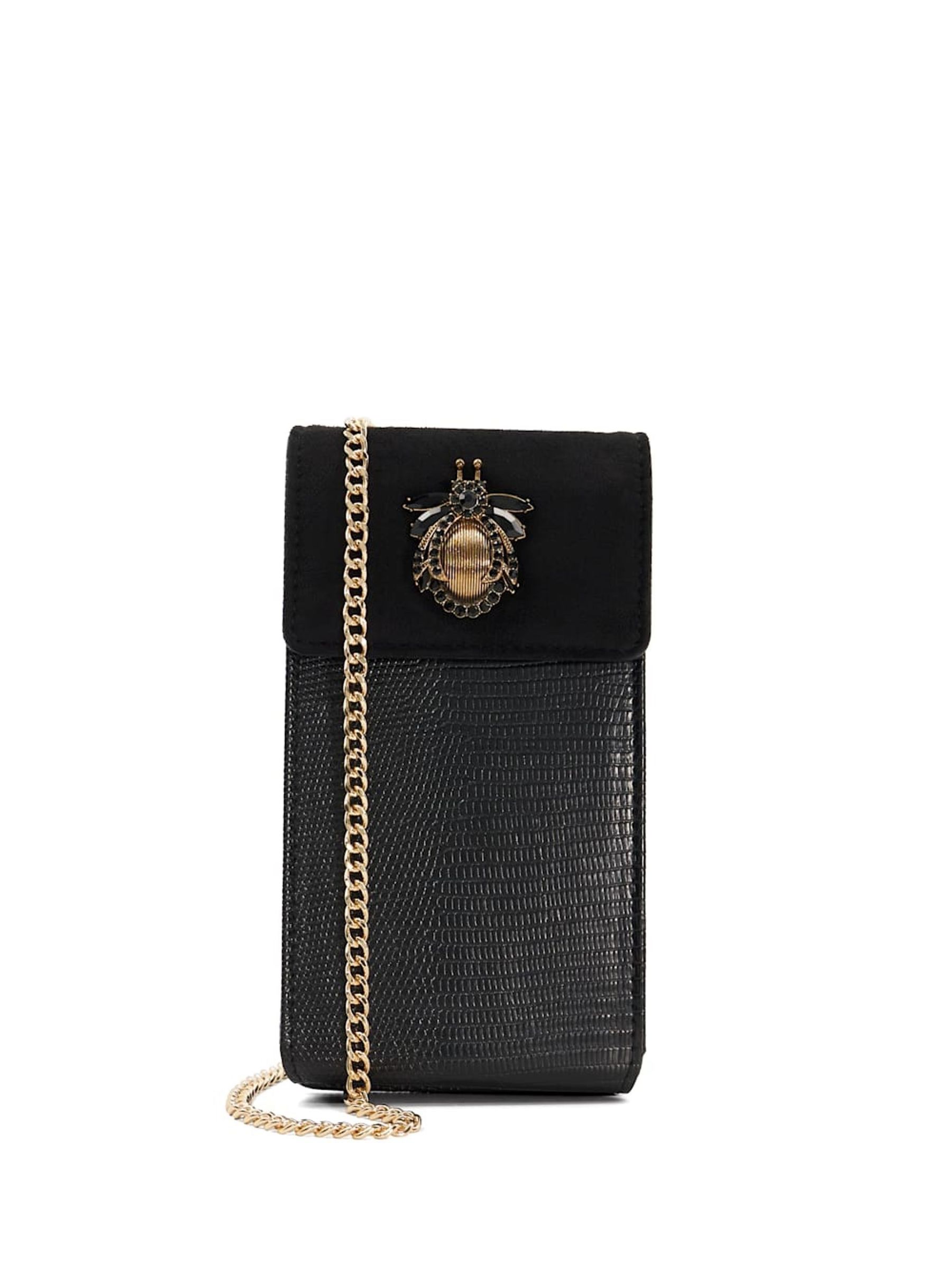 Buy Dune London Black Saskias Bug Trim Phone Cross Body Bag from Next Luxembourg