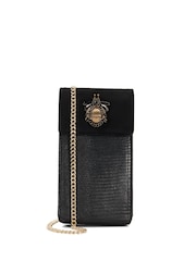 Dune London Black Saskias Bug Trim Phone Cross-Body Bag - Image 5 of 5