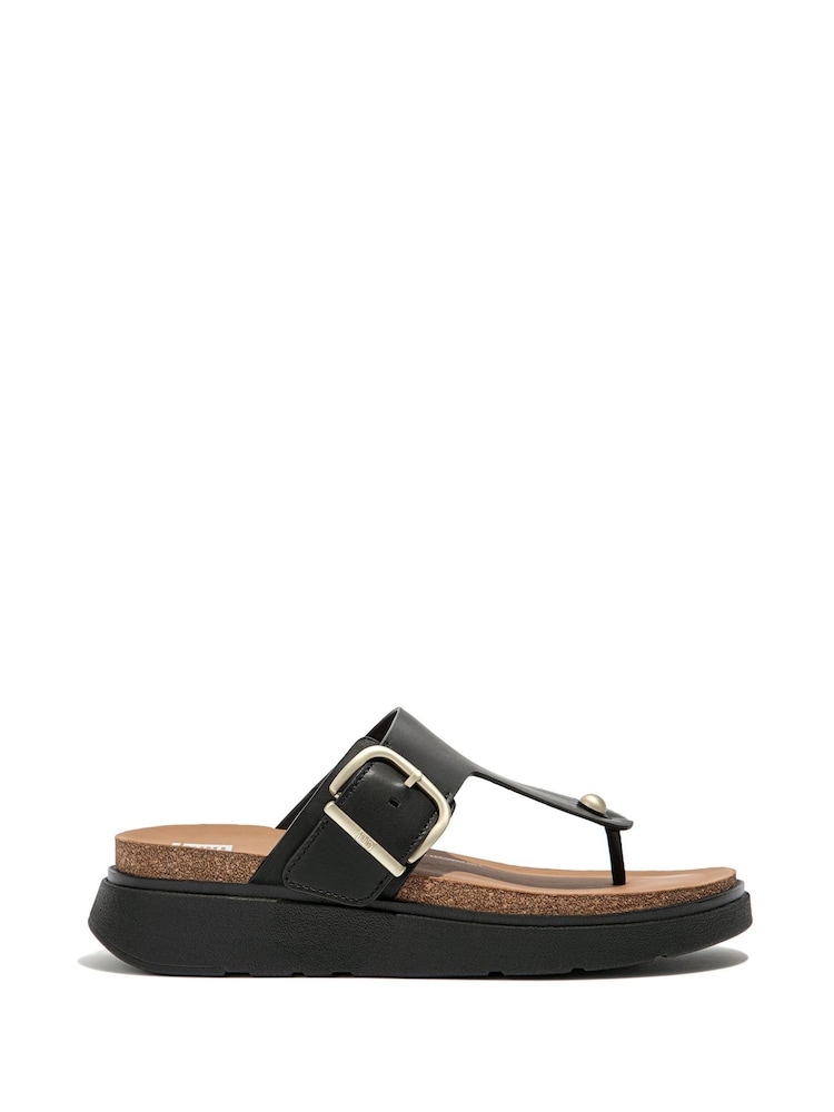 FitFlop Gen Buckle Leather Toe Post Sandals - Image 1 of 4