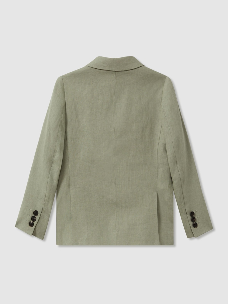 Reiss Apple Kin 9-13 yrs Linen Single Breasted Blazer - Image 2 of 3 Reiss Apple Kin 9-13 yrs Linen Single Breasted Blazer - Image 2 of 3