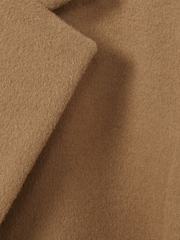 Reiss Camel Clark Wool Blend Single Breasted Epsom Coats - Image 6 of 6