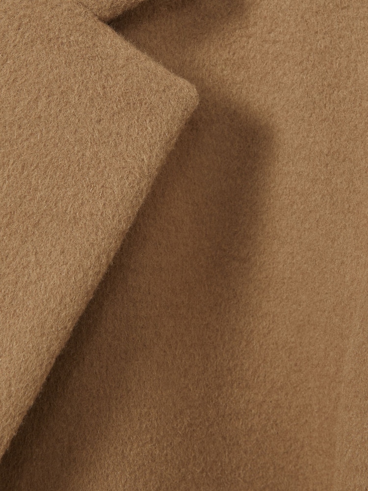 Reiss Camel Clark Wool Blend Single Breasted Epsom Coats - Image 6 of 6 Reiss Camel Clark Wool Blend Single Breasted Epsom Coats - Image 6 of 6