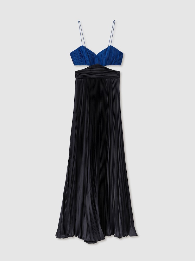 Amur Plissiertes Maxikleid mit Ausschnitt - Bild 2 von 5 Amur Plissiertes Maxikleid mit Ausschnitt - Bild 2 von 5