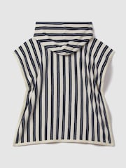 Reiss Navy Ray 4-9 yrs Hooded Towelling Poncho - Image 2 of 3