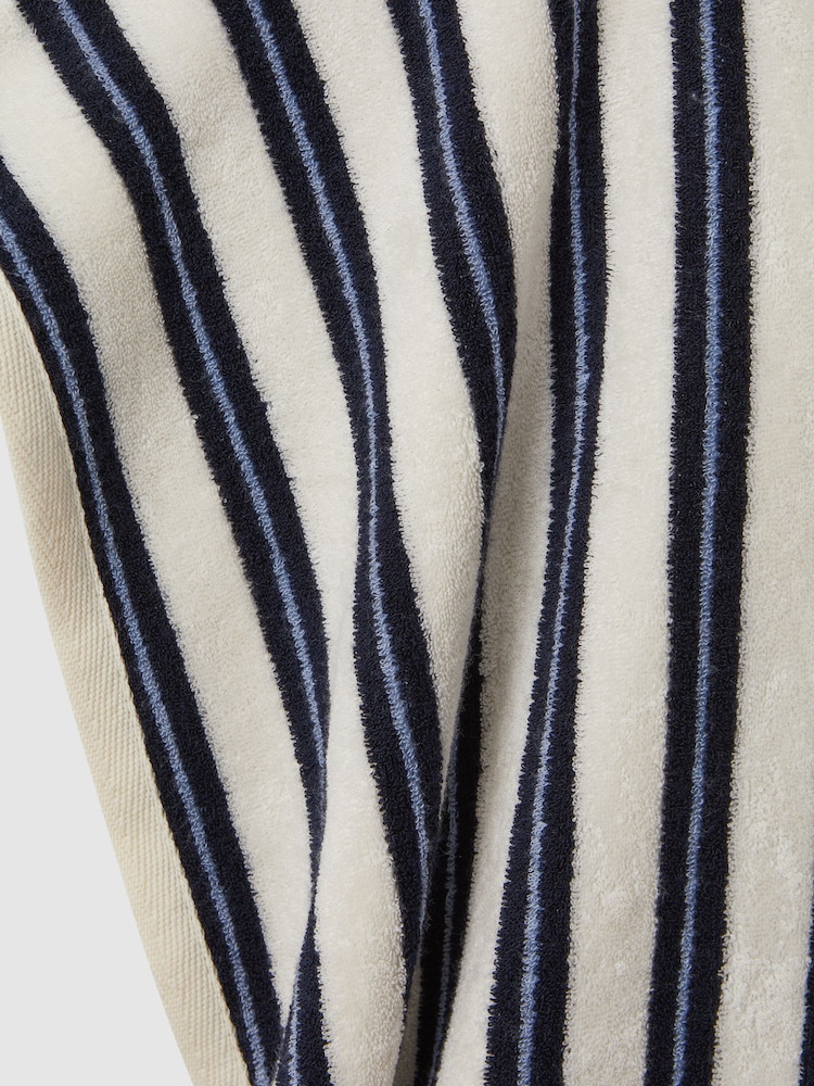 Reiss Navy Ray 4-9 yrs Hooded Towelling Poncho - Image 3 of 3