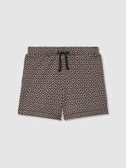 Reiss Tobacco Multi Karoo 9-13 yrs Drawstring Aztec Shorts - Image 2 of 4