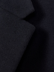 Reiss Navy Clark Wool Blend Single Breasted Epsom Coats - Image 6 of 6