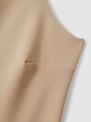 Good American Champagne Beige Good American Scuba V-Neck Bodysuit - Image 5 of 5