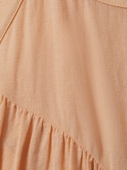 Reiss Peach Daphne 9-13 yrs Cotton Linen Jumpsuit - Image 4 of 4