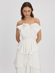 Amur Pleated Tiered Maxi Dress - Image 3 of 6