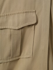 Reiss Khaki Isador Lyocell Button-Through Shirt - Image 5 of 5