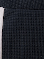 Reiss Navy/White Marl 9-13 yrs Textured Cotton Drawstring Shorts - Image 4 of 4
