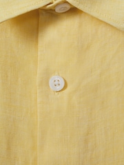 Reiss Melon Holiday 9-13 yrs Short Sleeve Linen Shirt - Image 3 of 3