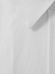 Reiss White Sian Relaxed Fit Lyocell-Linen Button-Through Shirt - Image 5 of 5