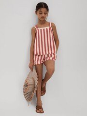 Reiss Pink June Teen Towelling Vest and Shorts Set - Image 2 of 5