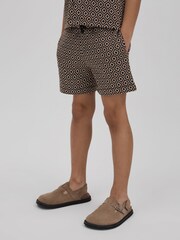 Reiss Tobacco Multi Karoo 3-9 yrs Drawstring Aztec Shorts - Image 3 of 4