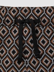 Reiss Tobacco Multi Karoo 3-9 yrs Drawstring Aztec Shorts - Image 4 of 4