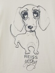 Reiss Ivory Print Yoshy 4-9 yrs Cotton Print T-Shirt - Image 4 of 4