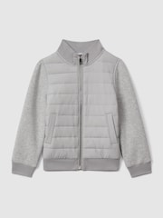 Reiss Flintoff Hybrid-Steppjacke mit weitem Stehkragen - Bild 1 von 3