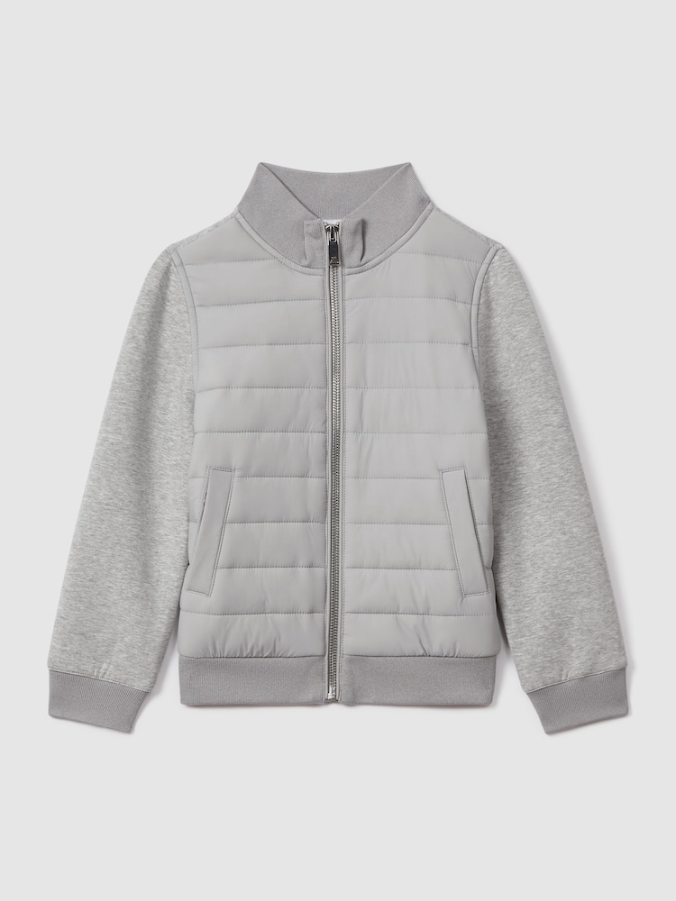 Reiss Flintoff Hybrid-Steppjacke mit weitem Stehkragen - Bild 1 von 3