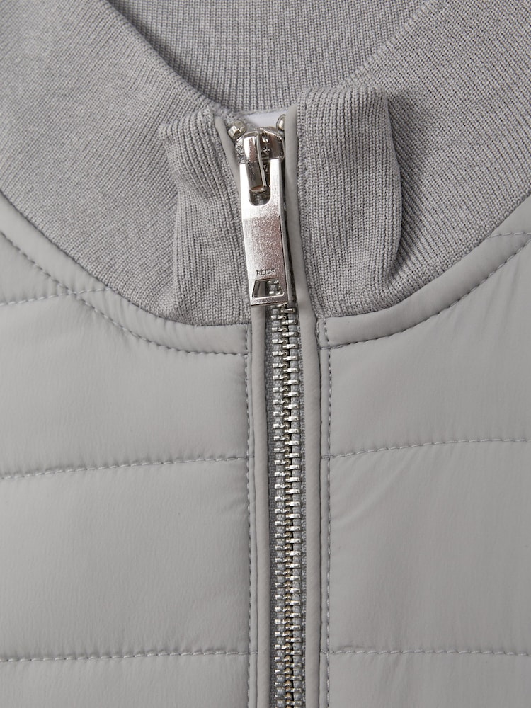 Reiss Flintoff Hybrid-Steppjacke mit weitem Stehkragen - Bild 3 von 3