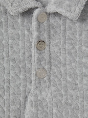 Reiss Soft Grey Iggy 13-14 yrs Towelling Polo Shirt - Image 4 of 4