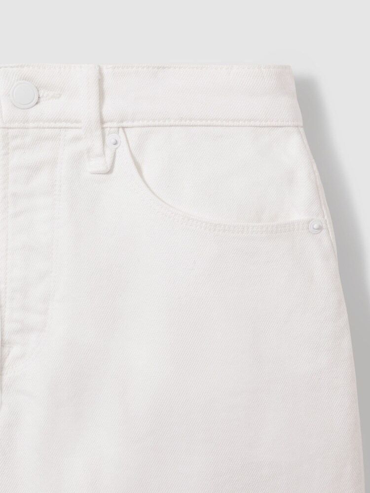 Good American White Good American Raw Hem Denim Shorts - Image 4 of 4 Good American White Good American Raw Hem Denim Shorts - Image 4 of 4