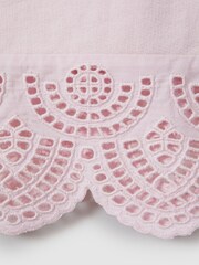 Reiss Pink Sophie Cotton Broderie Top Co-Ord - Image 4 of 4