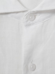 Reiss White Ruban 13-14 yrs Striped Linen Cutaway Collar Shirt - Image 2 of 4