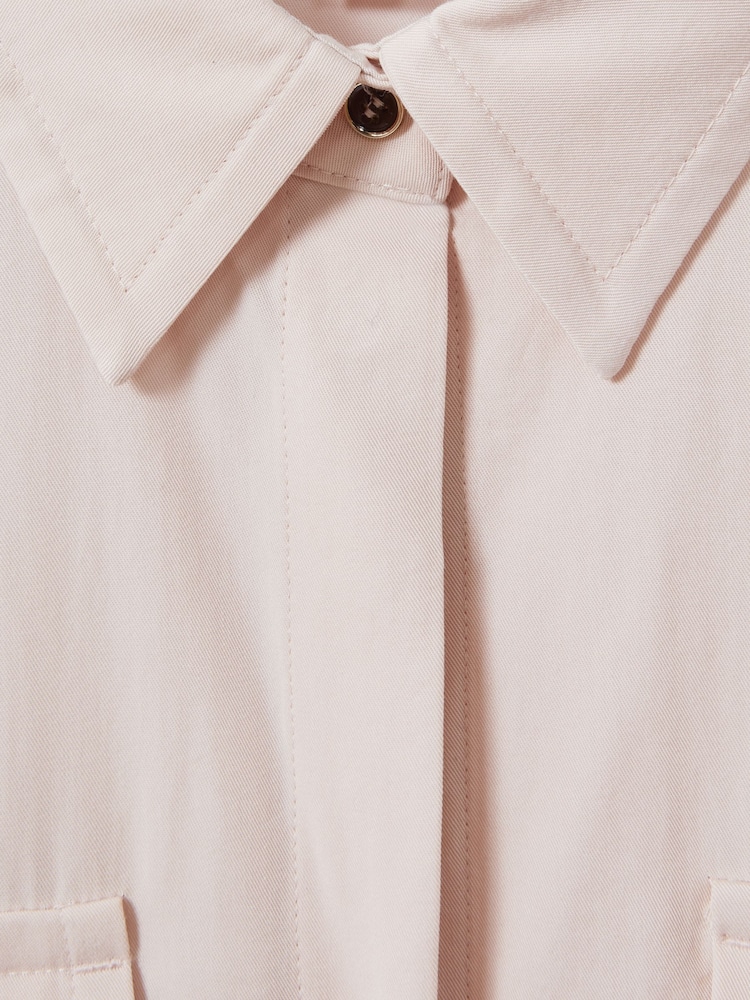 Reiss Nude Isador Lyocell Button Through Shirt - Image 5 of 5