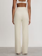 Good American Cloud White Ribbed Terry Lounge Trousers - Image 4 of 5