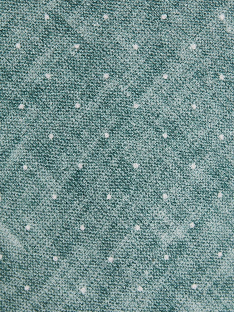 Reiss Pistachio Melange Lateran Silk Polka Dot Tie - Image 5 of 5