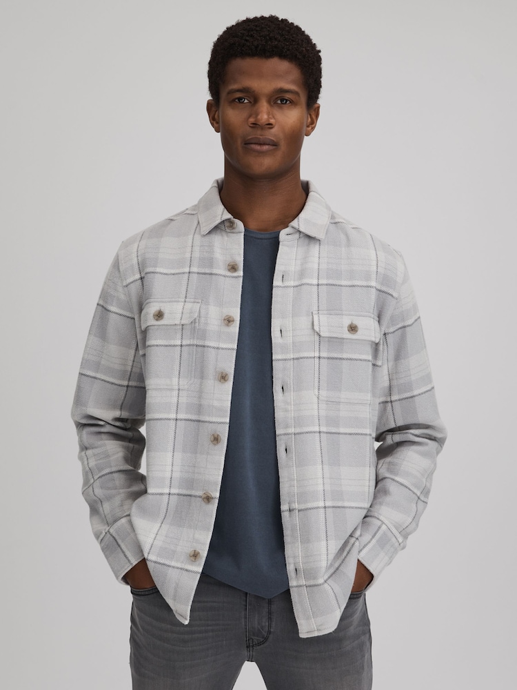 Paige Cotton Checked Overshirt - Image 1 of 6