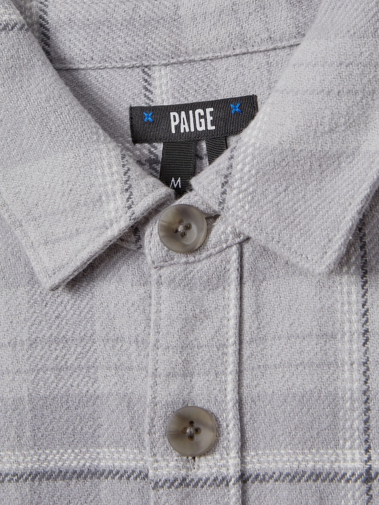 Paige Cotton Checked Overshirt - Image 6 of 6