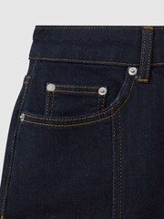 Reiss Indigo Daila High Rise Denim Midi Skirt - Image 6 of 6