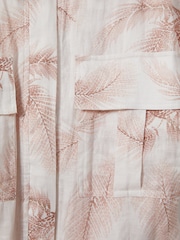 Mono largo de lino con estampado tropical y cinturón Kaia de Reiss - Imagen 5 de 5