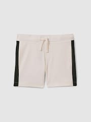 Pantalones cortos de algodón con cordón ajustable y diseño texturizado jaspeado de Reiss - Imagen 2 de 4