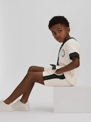 Pantalones cortos de algodón con cordón ajustable y diseño texturizado jaspeado de Reiss - Imagen 3 de 4