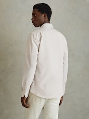 Reiss Stone Spring Textured Cutaway Collar Shirt - Image 5 of 6