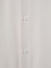 Reiss Stone Spring Textured Cutaway Collar Shirt - Image 6 of 6