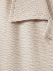 Reiss Stone Nitus Herringbone Cuban Collar Shirt - Image 5 of 5