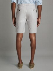 Reiss Ice Grey Wicket Modern Fit Cotton Blend Chino Shorts - Image 5 of 6