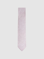 Rosado suave - Corbata de lino Vitali de Reiss - Imagen 1 de 5
