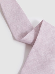 Rosado suave - Corbata de lino Vitali de Reiss - Imagen 3 de 5