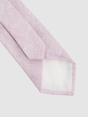 Rosado suave - Corbata de lino Vitali de Reiss - Imagen 4 de 5