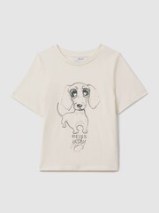 Reiss Ivory Print Yoshy 9-13 yrs Cotton Print T-Shirt - Image 1 of 4