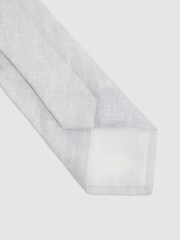 Reiss Soft Ice Vitali Linen Tie - Image 3 of 4