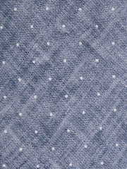Airforce Blue Melange - Reiss Lateran Silk Polka Dot Tie - Image 5 of 5