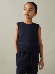 Top con bordado de algodón Sophie de Reiss - Imagen 1 de 6